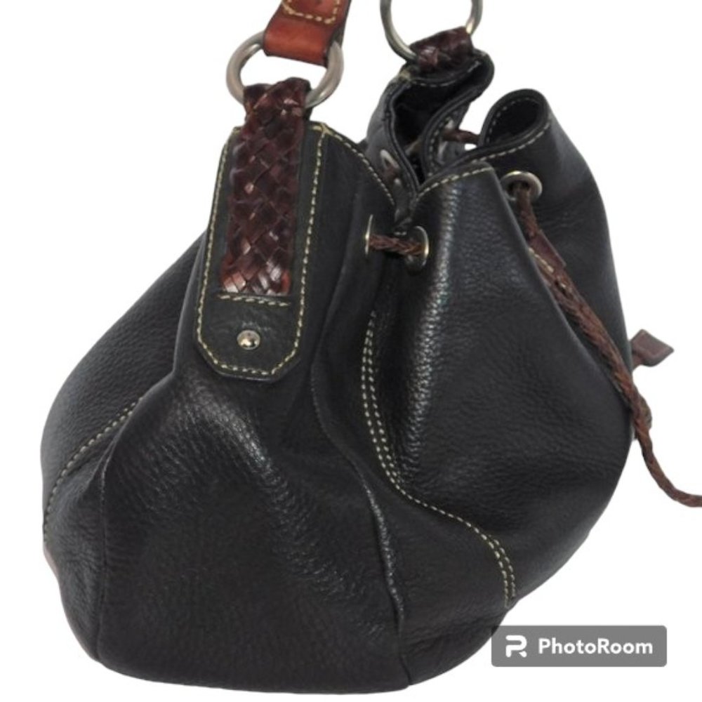 Fossil Drawstring Shoulder Bag With Braided Leath… - image 4